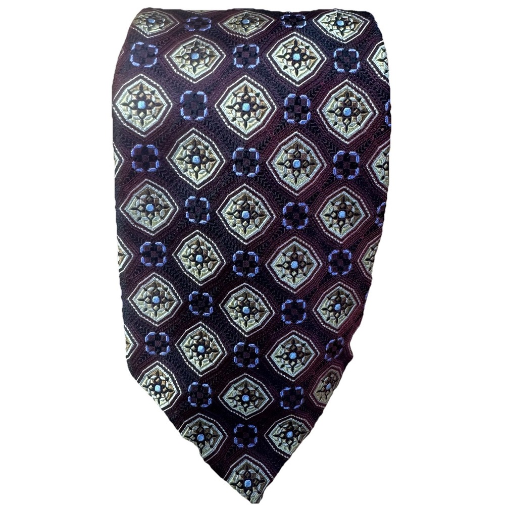 Robert Talbott Mens Neck Tie Best of Class Geometric Hand Sewn 100% Silk